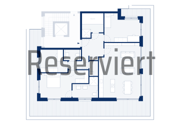 RESERVIERT! Penthouse mit 4-Zimmern mit dreiseitigen Terrassen (D16)