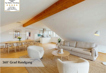 Außergewöhnliche Penthouse-Wohnung mit Panoramablick auf die Würzburger Festung