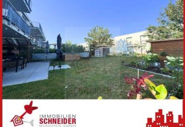 IMMOBILIEN SCHNEIDER - Karlsfeld - Attraktive, neuwertige 2,5-Zimmer-Wohnung mit gepflegtem Garten