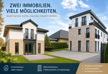 Mehrfamilienhaus und Einfamilienhaus- Wohnen und Kapitalanlage