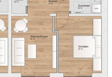 2 Zimmer OG Wohnung mit Südbalkon