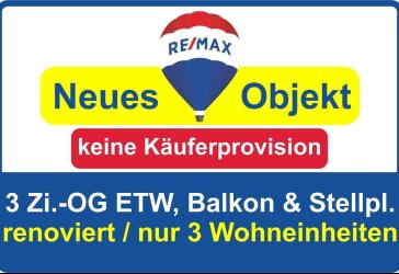 Keine Käuferprovision! Kaufen Sie ab € 599,- mtl.* / 3 Zi.-OG ETW m.Balkon & PKW Stellpl. i. 3 FH !