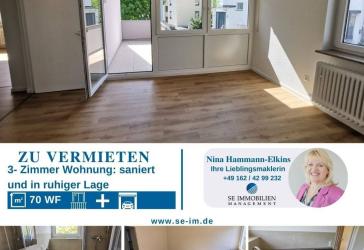 Neu sanierte 3-Zi.-Wohnung in ruhiger Lage - ideal für 1-2 Personen