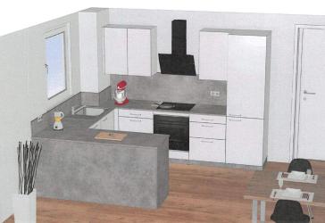 Erstbezug: 3-Zimmer-Dachwohnung mit Balkon, EBK, Carport