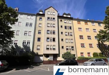 N-Süd, ruhige Seitenstraße! Ganz oben! Vermietete 4-Zi.-Galerie-ETW mit Westbalkon + TG!