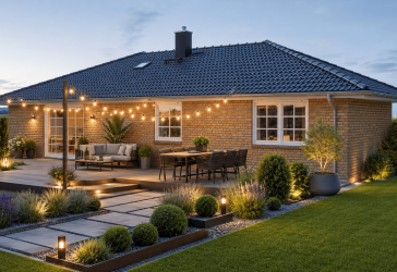 Ruhe und Sonne pur: Bungalow Schlüsselfertig und viel Privatsphäre.