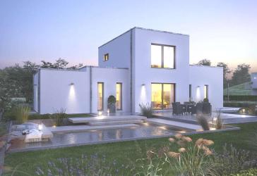 Moderne Flachdachimmobilie mit 50m² Dachterrasse auf 615 m² Grundstück in Dortmund Holzen