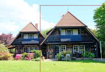 luxuriöse Fachwerk-Doppelhaushälfte im Zentrum von Rösrath, mit Traumgrundstück, Sauna