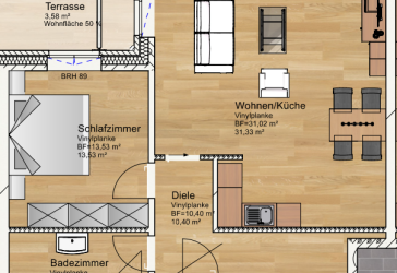 Helle 2-Zimmer-Neubauwohnung mit Süd-Balkon im Grünen
