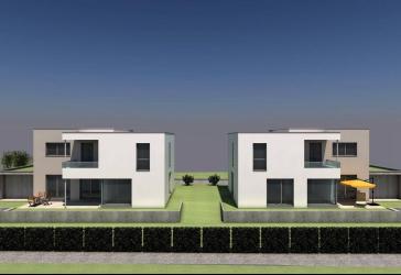 Baugrundstück mit Planung für zwei Einfamilienhäuser (Doppelhaus-Variante)