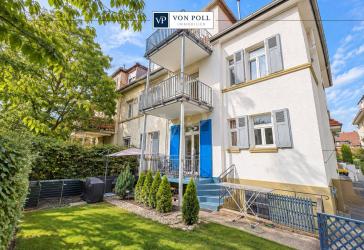 Stilvolles Mehrfamilienhaus mit drei großzügigen Wohnungen, Südbalkonen & Garten in MA Feudenheim