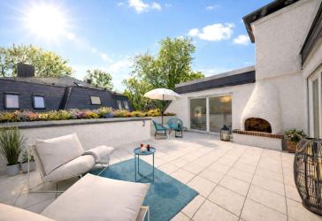 M-Harlaching in ruhiger Nobellage: Sonniger Dachterrassen-Traum