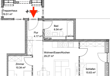 3-Zi.-Wohnung im 3. OG mit Balkon