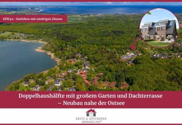 Doppelhaushälfte mit großem Garten und Dachterrasse - Neubau nahe der Ostsee
