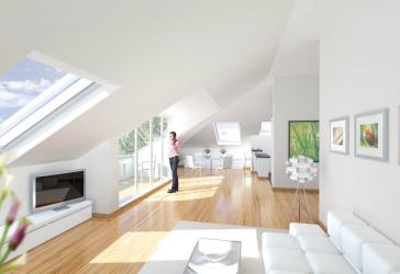 großzügige 2-Zi. Dachgeschosswohnung im Grünen als Kapitalanlage zu verkaufen