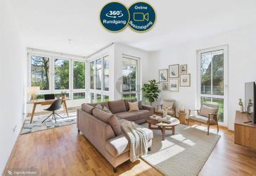 LICHTDURCHFLUTETE ERDGESCHOSSWOHNUNG IN BESTER LAGE SONNENTERRASSE UND TIEFGARAGENSTELLPLATZ