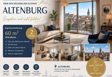 Zweiraumwohnung mit Lift über den Dächern von Altenburg - Einziehen und Wohlfühlen!