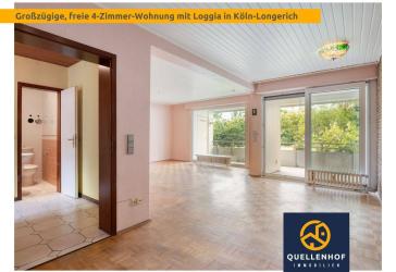 Sofort frei in Longerich: 4-Zimmer-Erdgeschosswohnung mit 105 m² & gr. Loggia & Gartenzugang