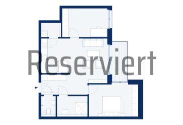 RESERVIERT! 3-Zimmer-Wohnung im 2.OG mit Balkon zur Parkseite (D14)