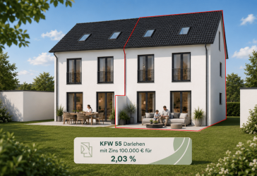 Modernes Wohnglück in Wartenberg - energieeffiziente Doppelhaushälfte in KfW-55 Standard