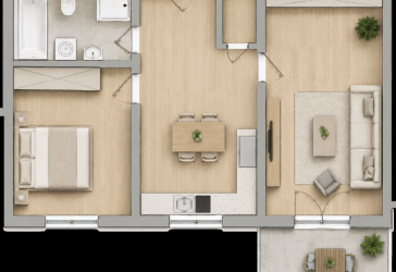 Moderne 2-Zimmer-Eigentumswohnung mit Südbalkon, Fußbodenheizung und sehr niedrigen Nebenkosten