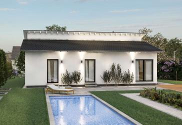 Selten. Ruhig. Besonders. Der elegante Bungalow mit versetztem Pultdach.