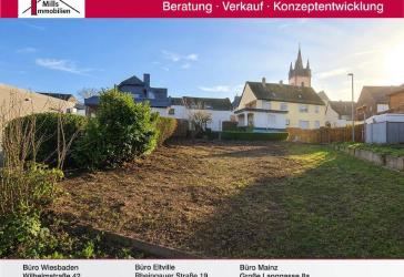 Schönes Baugrundstück ideal für ein Einfamilienhaus teilweise mit Fernblick in schöner Wohnlage von Eltville-Rauenthal