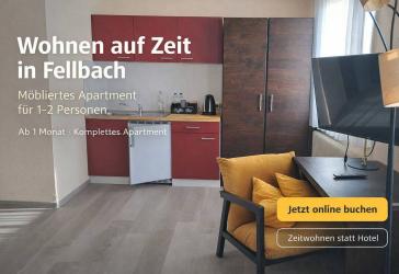 Wohnen auf Zeit in Fellbach - Apartment ab 1 Monat flexibel mieten