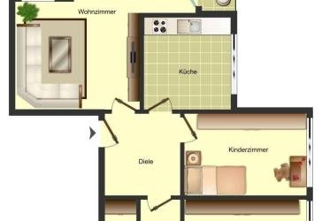 Demnächst frei! 3-Zimmer-Wohnung in Bergkamen City, mit Bodenbelag und Tapeten