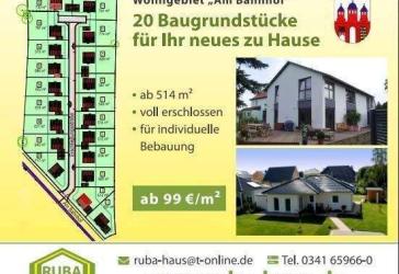 Bungalowneubau für Handwerker mit Grundstück in Trebsen/ OT Sellingstädt
