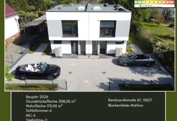 Energieeffizient A+: Doppelhaushälfte 170 m², 7,5 Zi, 3 Bäder, ohne Makler