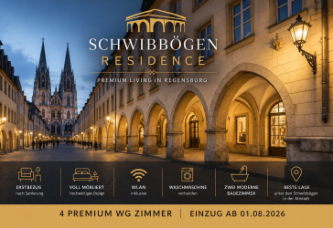Erstbezug | Voll möbliertes Premium WG-Zimmer | Altstadt Regensburg | WLAN inklusive | Beispielbilder