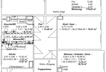 geräumige 4-Zimmer-Wohnung, LSZ