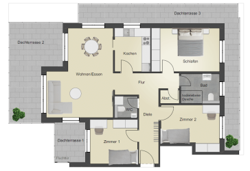 DONAUBLICK / 4 ZIMMER / PENTHOUSE / HAUS E
