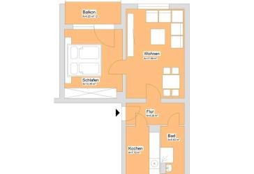 Neu Sanierte 2-Raum Wohnung in zentraler Lage