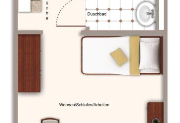 Für Kapitalanleger oder Eigennutzer! Tolles, möbliertes Studentenapartment in Top-Lage von Deggendorf zu kaufen