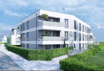 Neubau in Refrath: 3- Zimmerwohnung im Erdgeschoss mit Terrasse