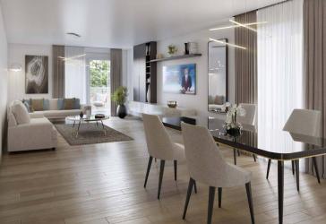 Neubau: Helle 3,5-Zimmer-Dachgeschosswohnung mit großer Terrasse, Aufzug, Tiefgarage & EH55