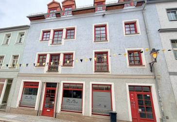 moderne Büroeinheit mit zwei großen Schaufenstern im Herzen der Stadt Döbeln