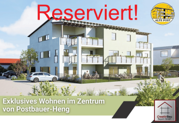 L(i)ebenswertes Wohnen im Zentrum von Postbauer-Heng mit KfW40 QNG: 3,5-Zimmer-Wohnung mit Terrasse und Gartenanteil