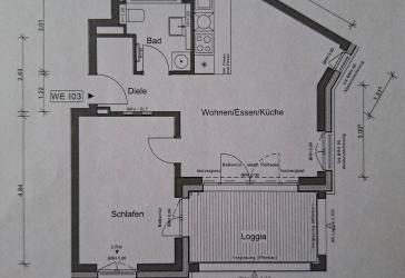 DA-Artilleriestraße,Helle 2-Zimmer-Wohnung im 1.OG mit Lift,inkl. Einbauküche,große Loggia warten auf Sie-im Erstbezug!!