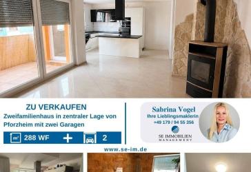 ?? Modernes Zweifamilienhaus mit Doppelgarage in zentraler Lage von Pforzheim-Brötzingen