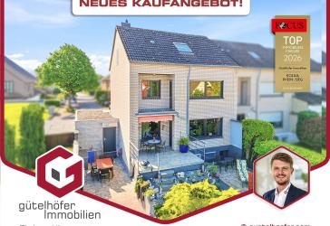 Solides Reihenendhaus mit idealem Grundriss, Gartenoase, Einbauküche und Garage in beliebter Lage
