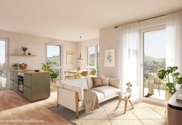 Attraktive 4-Zimmer-Wohnung mit ca. 98 m² samt Badewanne, Dusche, Gäste-WC und Balkon