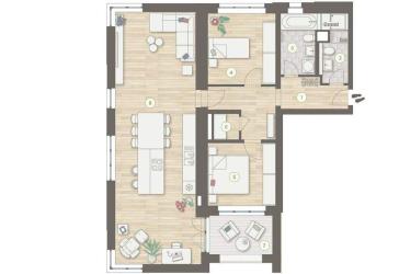 Moderne 3-Zimmer-Dachgeschosssuite mit EBK - Wohnen im olympischen Dorf, WE 05.09