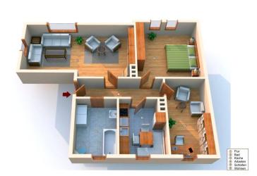 Super geschnittene 3 Zimmer Mietwohnung in Jena Ost, 2 Obergeschoss
