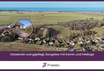 Ostseenah und gepflegt, Bungalow mit Kamin und Feldlage