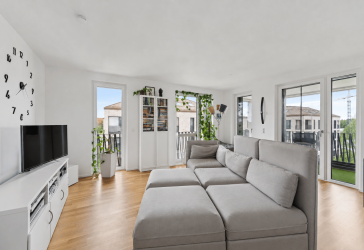 110 m² Wohngefühl auf zwei Ebenen - stilvolle Maisonette mit Süd-Loggia und großem Studio in Haar