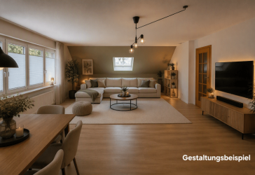 gepflegte 3-Zimmer-Dachgeschosswohnung mit großem Balkon zu vermieten