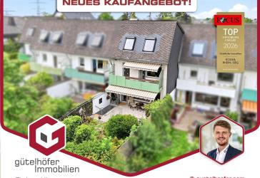 Familienidylle! Solides Reihenmittelhaus mit Einbauküche, Garage, Balkon, Garten und Kaminzimmer